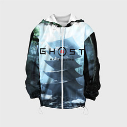 Куртка с капюшоном детская Ghost of Tsushimа, цвет: 3D-белый