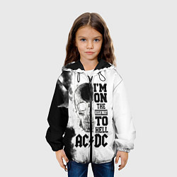Куртка с капюшоном детская I'm on the highway to hell ACDC, цвет: 3D-черный — фото 2