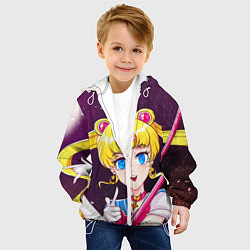 Куртка с капюшоном детская Sailor Moon, цвет: 3D-белый — фото 2