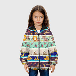 Куртка с капюшоном детская Pattern 3, цвет: 3D-черный — фото 2