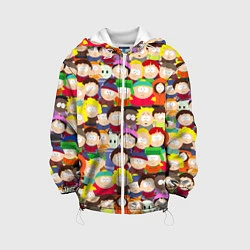 Куртка с капюшоном детская ЮЖНЫЙ ПАРК, цвет: 3D-белый