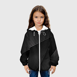Куртка с капюшоном детская МЕТАЛЛИЧЕСКИЕ ПОЛОСЫ, цвет: 3D-белый — фото 2