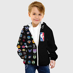 Куртка с капюшоном детская NBA Team Logos 2, цвет: 3D-белый — фото 2