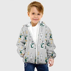 Куртка с капюшоном детская Looney Tunes pattern, цвет: 3D-белый — фото 2