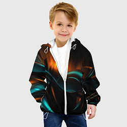 Куртка с капюшоном детская ABSTRACT COLOR, цвет: 3D-белый — фото 2