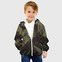 Куртка с капюшоном детская КАМУФЛЯЖ BROWN, цвет: 3D-белый — фото 2
