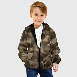 Куртка с капюшоном детская СОВРЕМЕННЫЙ КАМУФЛЯЖ, цвет: 3D-черный — фото 2