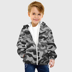 Куртка с капюшоном детская КАМУФЛЯЖ GRAY, цвет: 3D-белый — фото 2
