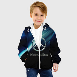 Куртка с капюшоном детская Mercedes, цвет: 3D-белый — фото 2