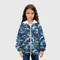 Куртка с капюшоном детская Камуфляж МВД, цвет: 3D-белый — фото 2