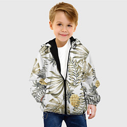 Куртка с капюшоном детская Тропики хаки, цвет: 3D-черный — фото 2