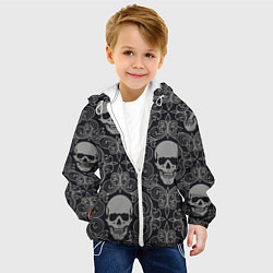 Куртка с капюшоном детская Весёлый Роджер, цвет: 3D-белый — фото 2