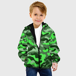 Куртка с капюшоном детская CAMOUFLAGE GREEN, цвет: 3D-черный — фото 2