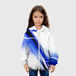 Куртка с капюшоном детская GEOMETRY STRIPES BLUE, цвет: 3D-белый — фото 2