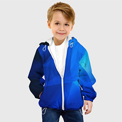 Куртка с капюшоном детская SHADES OF BLUE, цвет: 3D-белый — фото 2