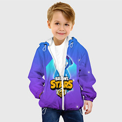 Куртка с капюшоном детская BRAWL STARS LEON SHARK, цвет: 3D-белый — фото 2