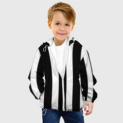 Куртка с капюшоном детская Полоска, цвет: 3D-белый — фото 2