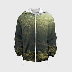 Куртка с капюшоном детская Летний лес, цвет: 3D-белый