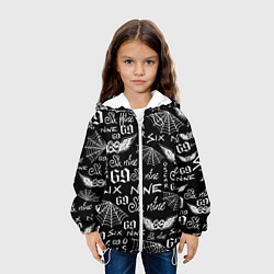 Куртка с капюшоном детская 6IX9INE ТАТУИРОВКИ, цвет: 3D-белый — фото 2