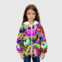 Куртка с капюшоном детская 6IX9INE, цвет: 3D-белый — фото 2