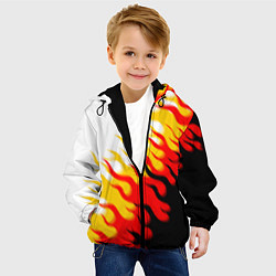 Куртка с капюшоном детская ОГОНЬ, цвет: 3D-черный — фото 2