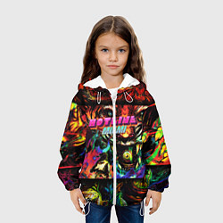 Куртка с капюшоном детская HOTLINE MIAMI, цвет: 3D-белый — фото 2