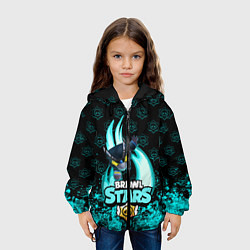Куртка с капюшоном детская Brawl stars mecha crow, цвет: 3D-черный — фото 2
