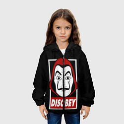 Куртка с капюшоном детская Disobey, цвет: 3D-черный — фото 2