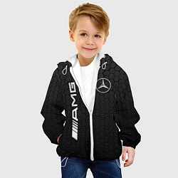 Куртка с капюшоном детская MERCEDES-BENZ AMG, цвет: 3D-белый — фото 2