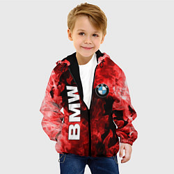 Куртка с капюшоном детская BMW FIRE, цвет: 3D-черный — фото 2