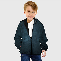 Куртка с капюшоном детская Текстура поверхность пятна, цвет: 3D-черный — фото 2