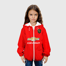 Куртка с капюшоном детская Манчестер Юнайтед форма 2020, цвет: 3D-белый — фото 2