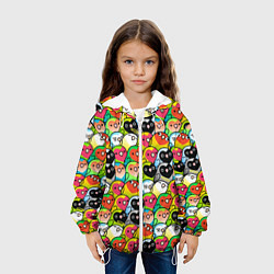 Куртка с капюшоном детская Папуги, цвет: 3D-белый — фото 2