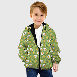 Куртка с капюшоном детская Avocado and Eggs, цвет: 3D-черный — фото 2