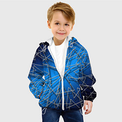 Куртка с капюшоном детская Треугольники, цвет: 3D-белый — фото 2