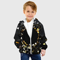 Куртка с капюшоном детская Брызги стекла, цвет: 3D-белый — фото 2