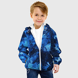 Куртка с капюшоном детская Blue Abstraction, цвет: 3D-белый — фото 2