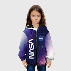 Куртка с капюшоном детская NASA НАСА, цвет: 3D-черный — фото 2