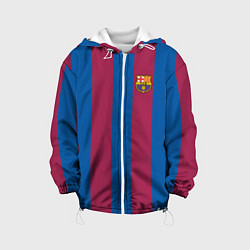 Куртка с капюшоном детская FC Barcelona 2021, цвет: 3D-белый
