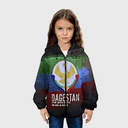 Куртка с капюшоном детская Дагестан - Кавказ Сила, цвет: 3D-черный — фото 2