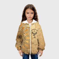 Куртка с капюшоном детская Дагестан в золоте, цвет: 3D-белый — фото 2
