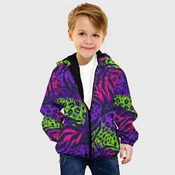 Куртка с капюшоном детская Африканский дух, цвет: 3D-черный — фото 2