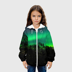 Куртка с капюшоном детская Северное сияние, цвет: 3D-белый — фото 2