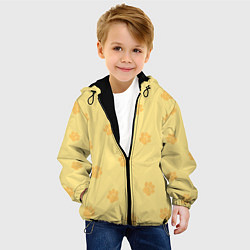 Куртка с капюшоном детская Кошачьи следы, цвет: 3D-черный — фото 2