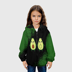 Куртка с капюшоном детская Авокадо, цвет: 3D-черный — фото 2