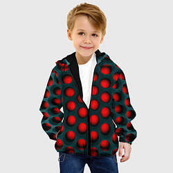 Куртка с капюшоном детская Кошмар Трипофоба, цвет: 3D-черный — фото 2