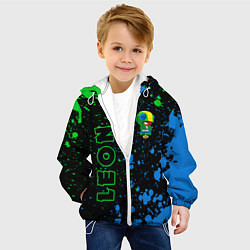 Куртка с капюшоном детская BRAWL STARS LEON ЛЕОН, цвет: 3D-белый — фото 2