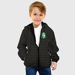 Куртка с капюшоном детская Slytherin, цвет: 3D-черный — фото 2