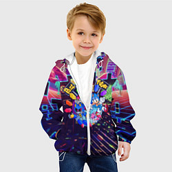 Куртка с капюшоном детская SONIC RETRO, цвет: 3D-белый — фото 2