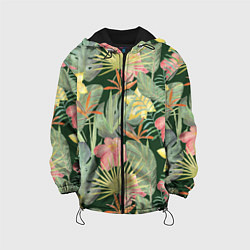 Детская куртка Тропические растения и цветы